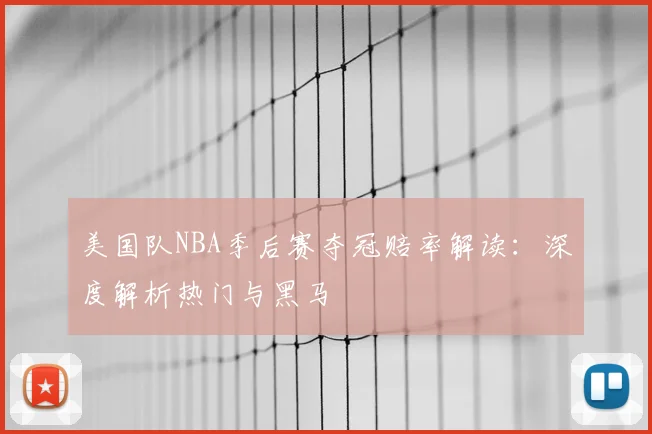 美国队NBA季后赛夺冠赔率解读:深度解析热门与黑马